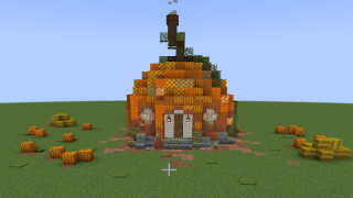 Minecraft Pumpkin house Schematic (litematic)